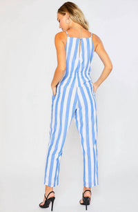 BluIvy Sleeveless Sheath Jumpsuit in blue - women's pants - alternate view