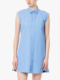 Sacai - Striped Poplin Sleeveless Dress