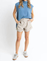 Karlie MELIANA ARLIE TURTLENECK SLEEVELESS TOP in blue - women's sweater