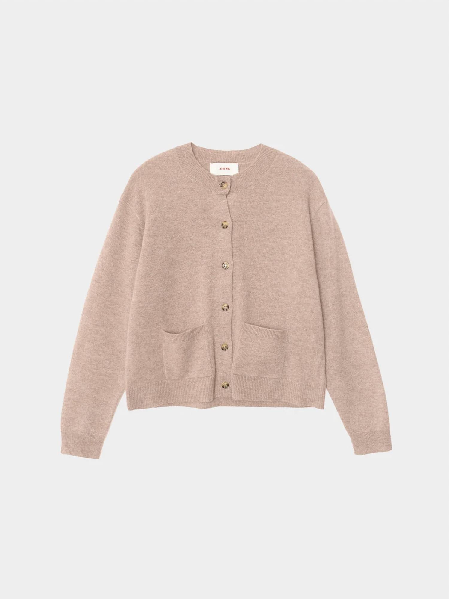 XIRENA Lillian Cardigan in heather brown - women's cardigan - alternate view