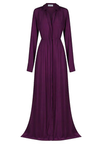 LONG SLEEVE BUTTON UP MAXI DRESS