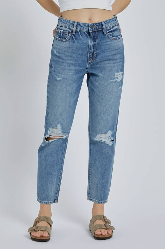 Jayce High Rise Straight Crop Jean