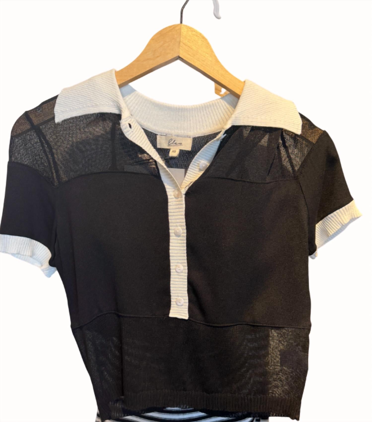 Elan - Women's Sheer Sweater Top