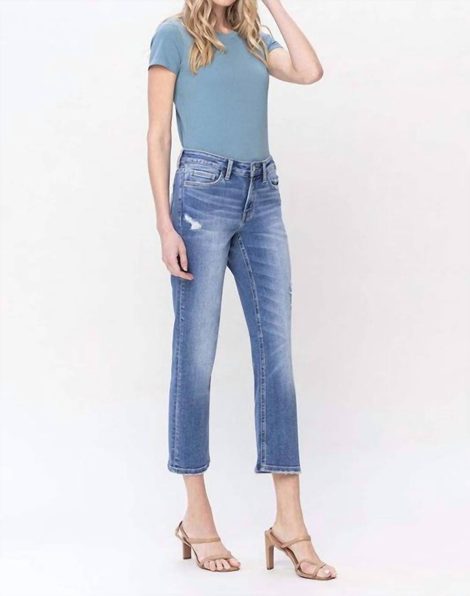 Flying Monkey - JoJo Mid Rise Crop Straight Jean