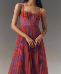 Hutch - Amara Bustier Pleated Fit & Flare Dress