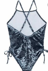 Limeapple - Girls Crushed Velvet Tank Suit