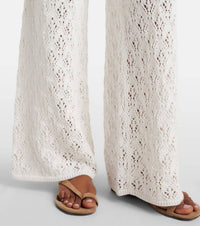 FAITHFULL THE BRAND FIO PANT in pointelle knit vintage white - women's pants - alternate view