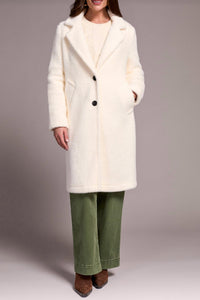 Tribal - Button Front Fur Coat With Lining