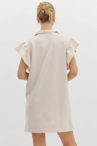 Entro - Half Zip Flutterband Mini Dress