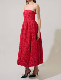 Sugarlips - Arielle Jacquard Belle Strapless Maxi Dress