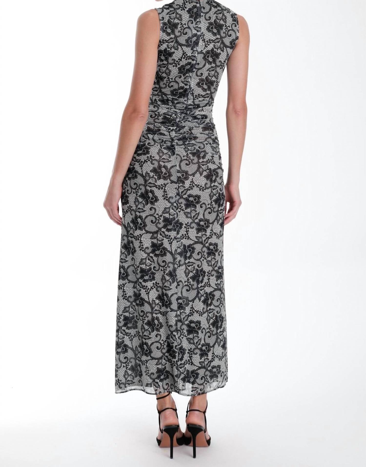 Karina Grimaldi - Pilar Lace Print Maxi Dress
