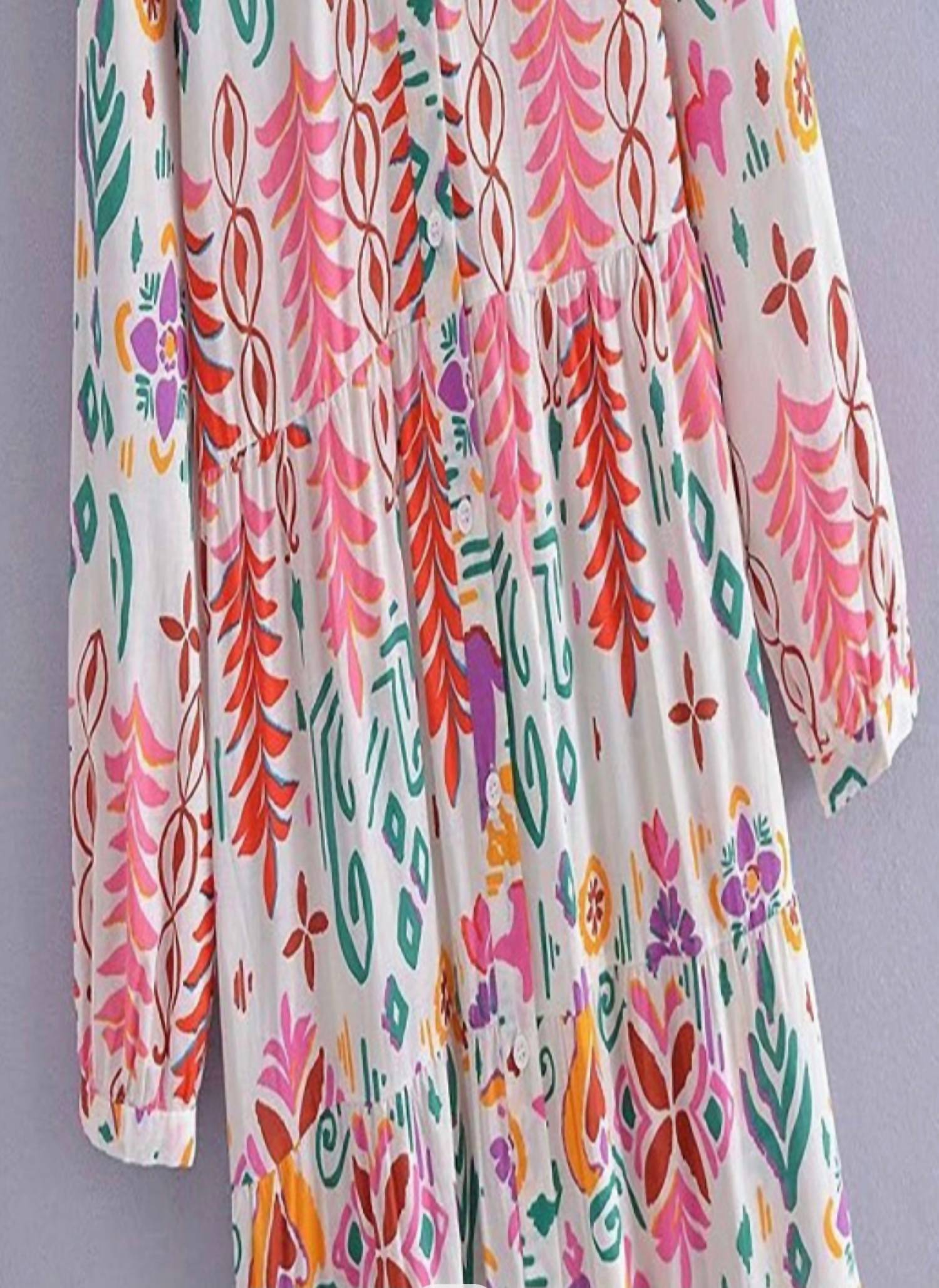 Sundayup - Women's Free Form Button-up Shirt Dress