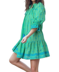 Style Usa - Brielle Embroidered Contrast A-line Dress