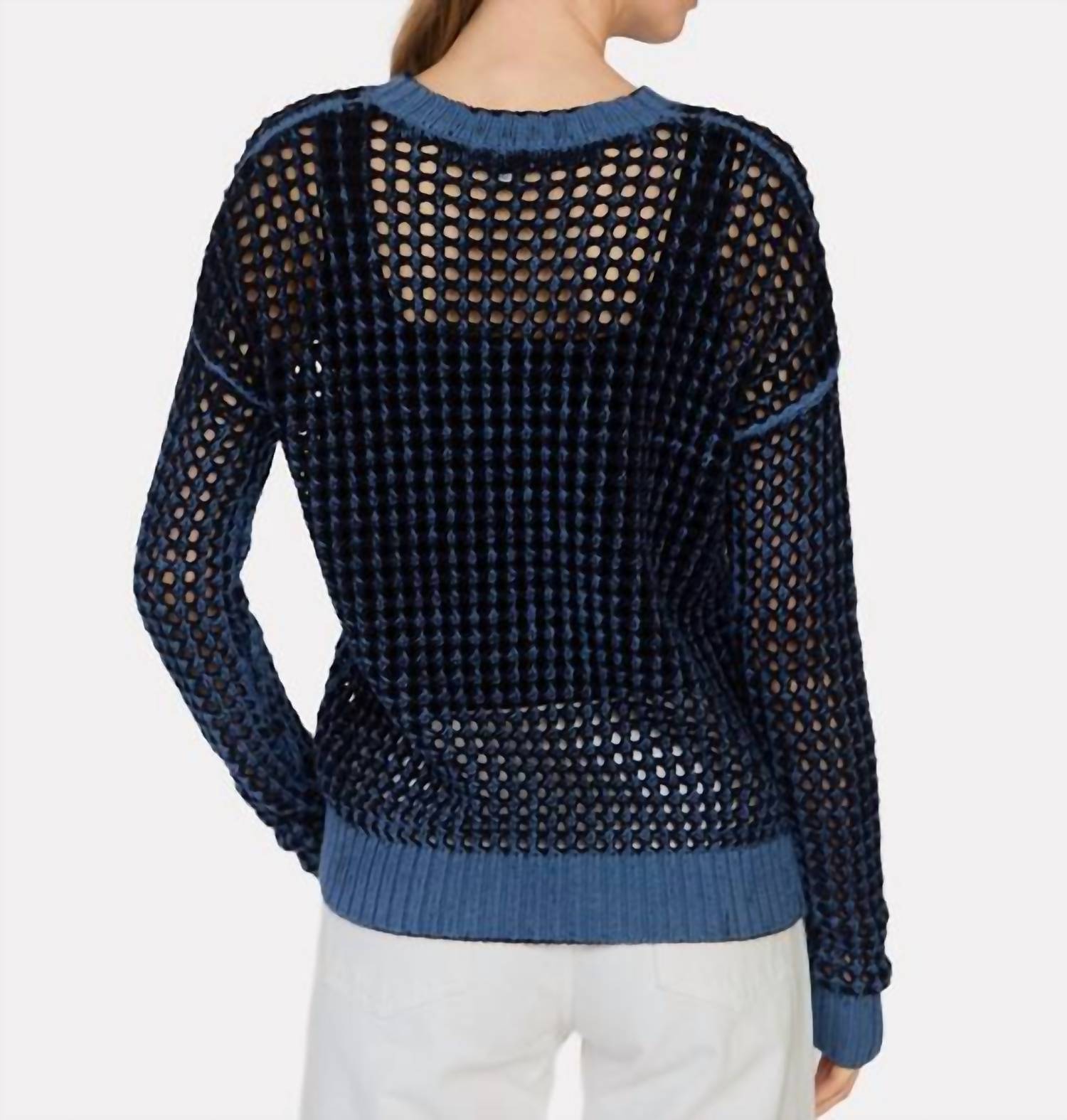 Autumn Cashmere - Inked Chunky Mesh Crew Sweater