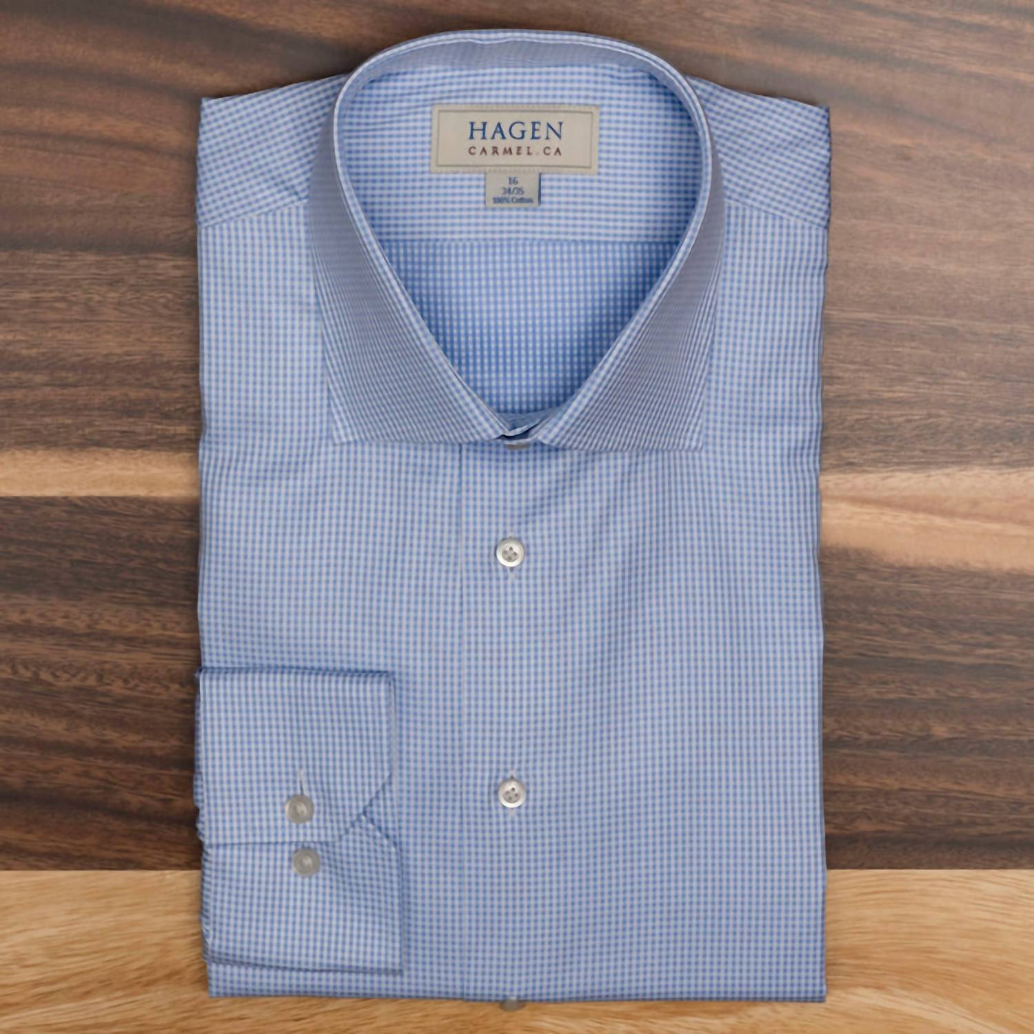 Hagen - Men's Small Check Dress Shirt