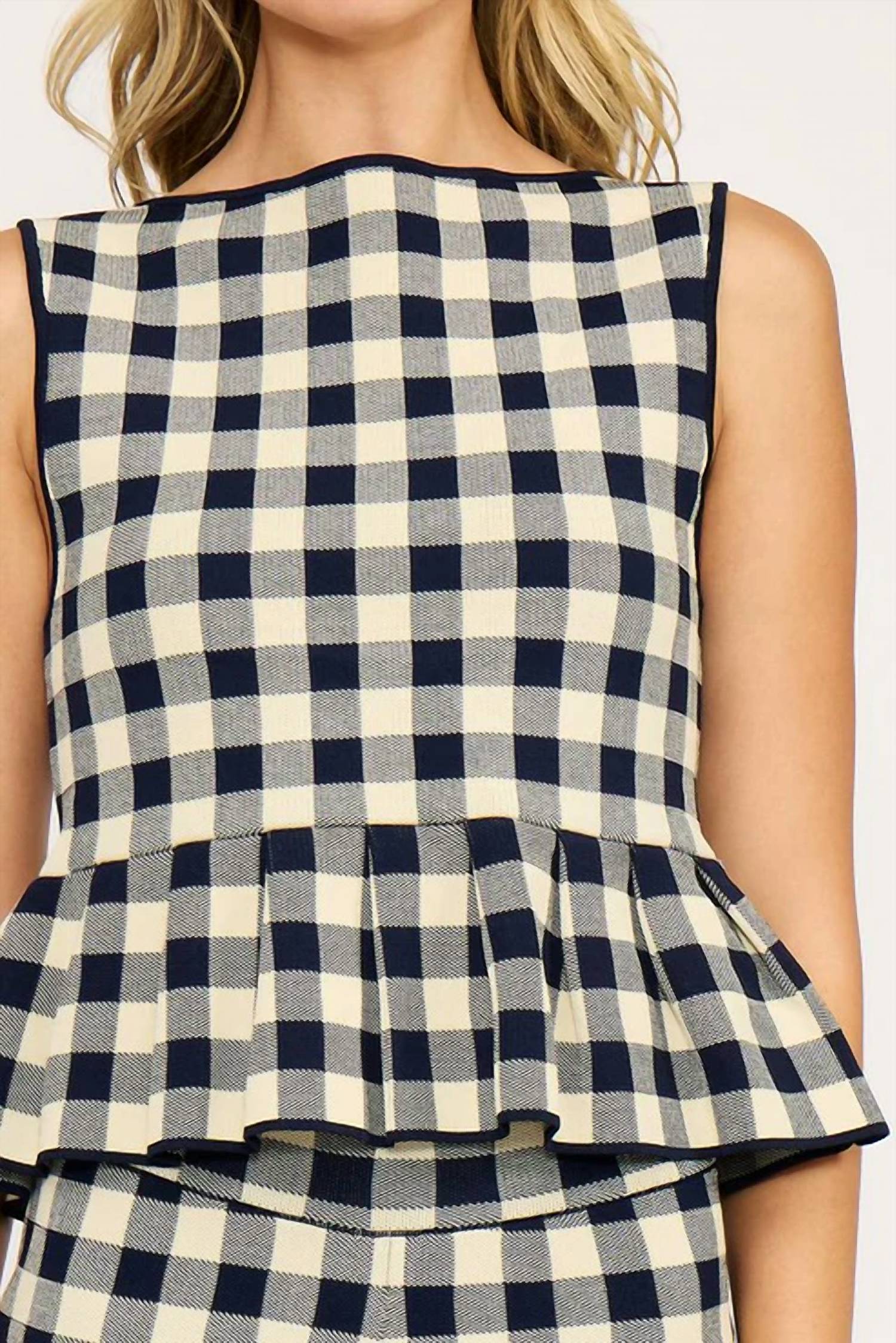 Lucy Paris - Clara Peplum Knit Tank Top