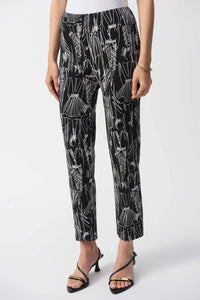 Joseph Ribkoff - Sketch Print Pull On Cropped Pants