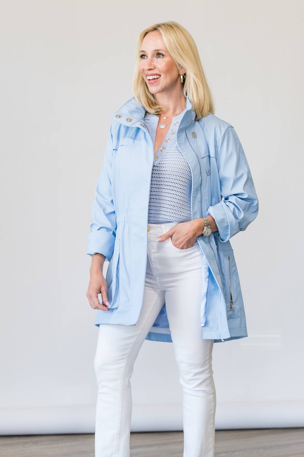 Ciao-Milano - Anna Waterproof Cinched Rain Jacket