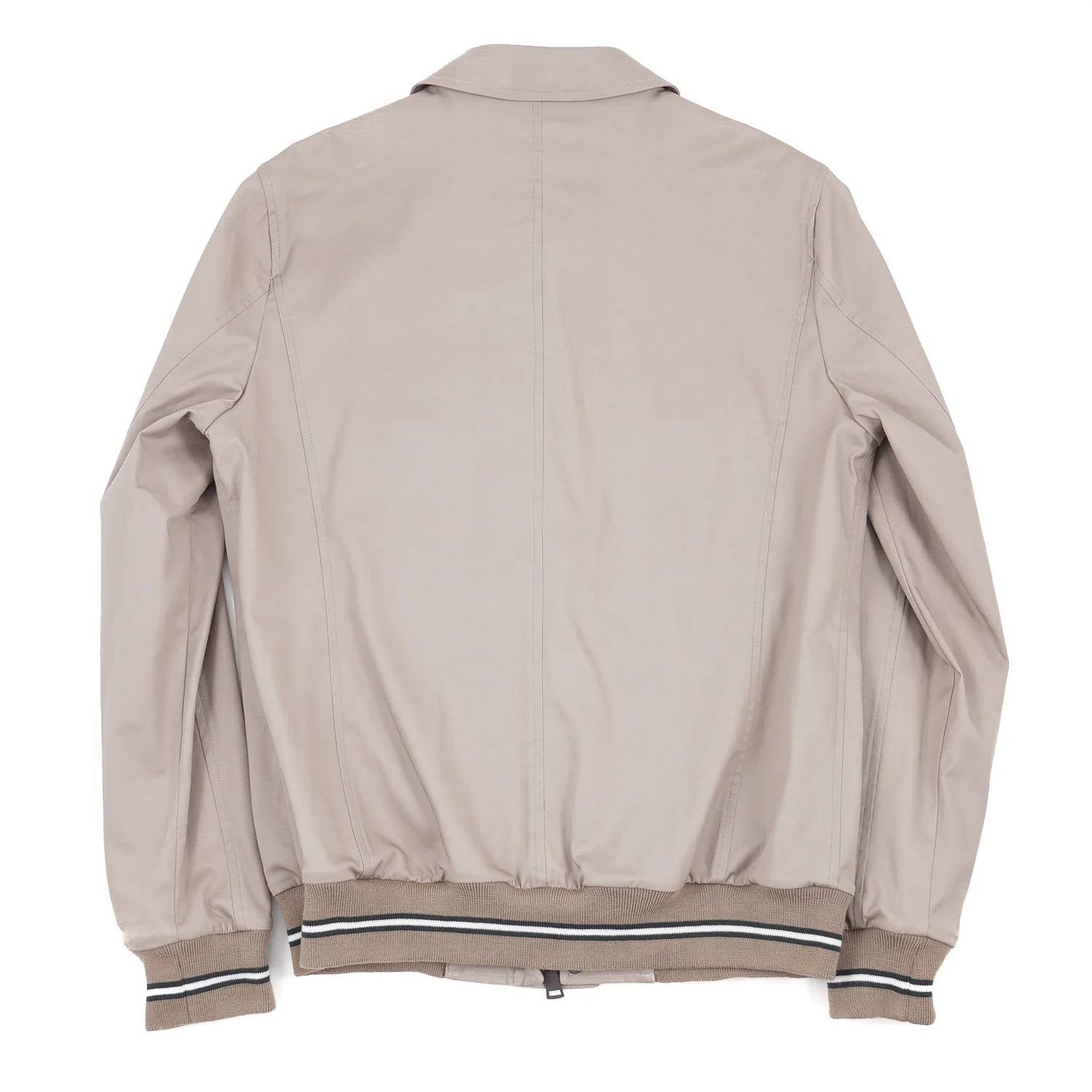 Luigi Borrelli Napoli - Men's Cotton Flight Jacket With Knit Details