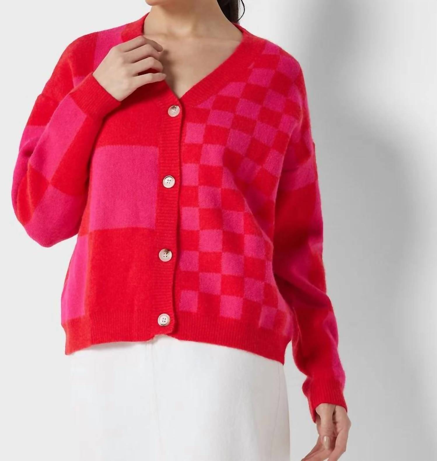 The Moment Collection - Geometrical V-neck Cardigan