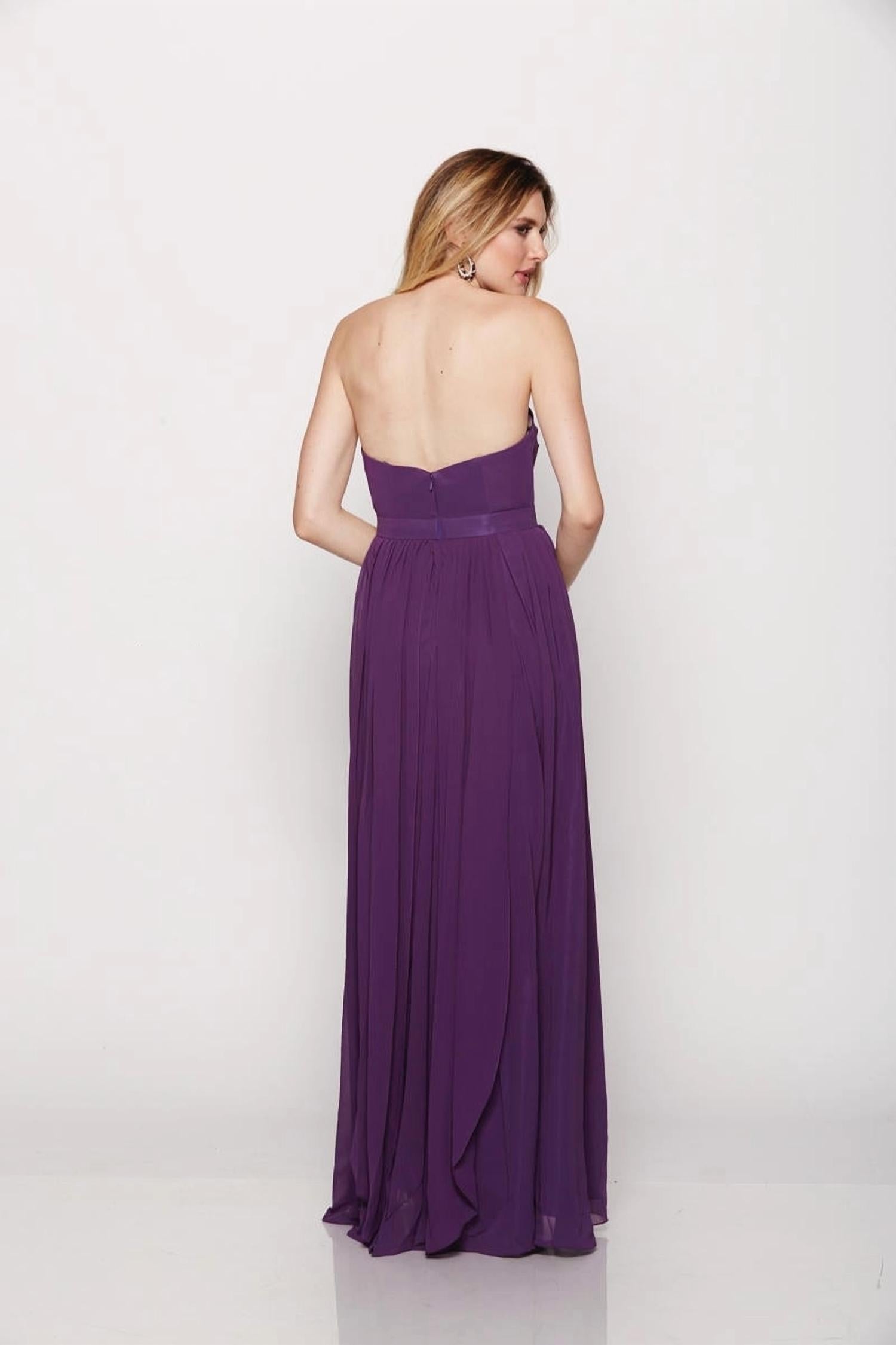 Milano Formals - Strapless Chiffon Dress