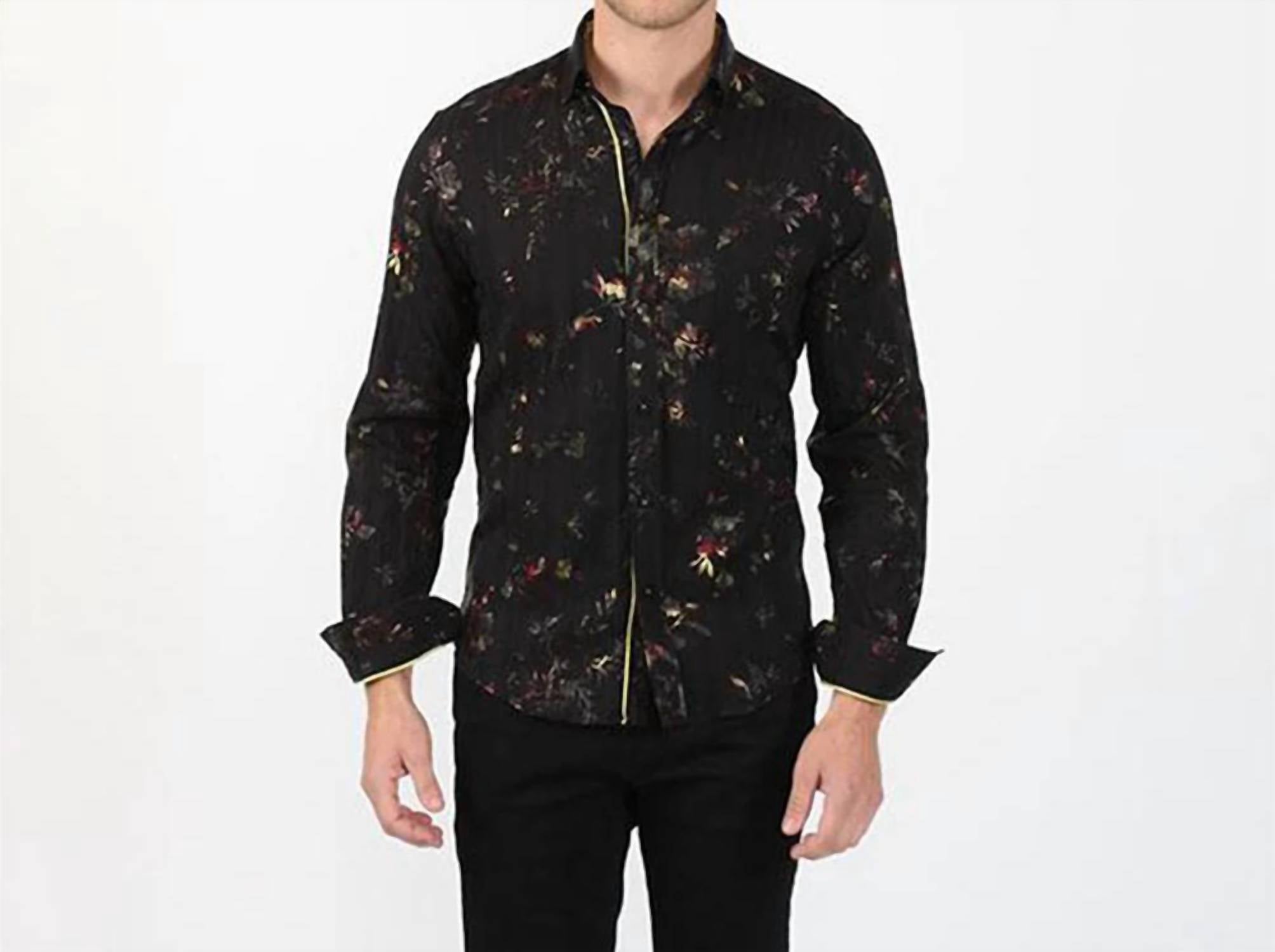 Eight X - Multi Foil Floral Print Button Down Shirt