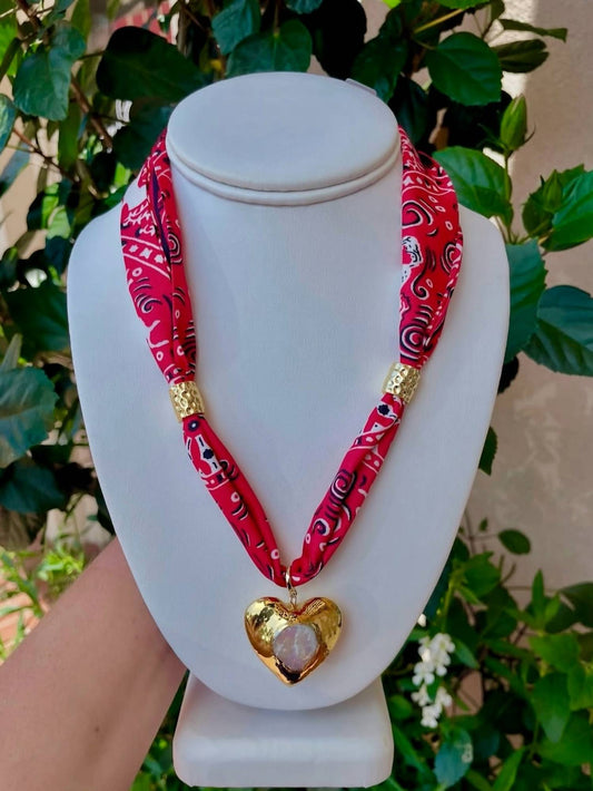 Knotty Bling - Women's Scarf Charm Necklace