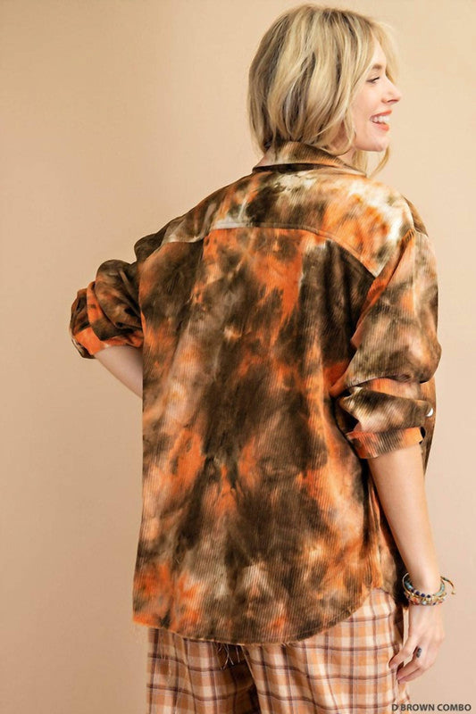 Kori - Tie Dye Fabric Voyager Flannel Shacket