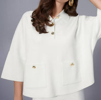 Joseph Ribkoff - Sweater Knit Boxy Pullover Top