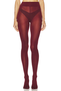 Wolford Women's Velvet De Luxe 66 Tights in midnight red - women's accessory