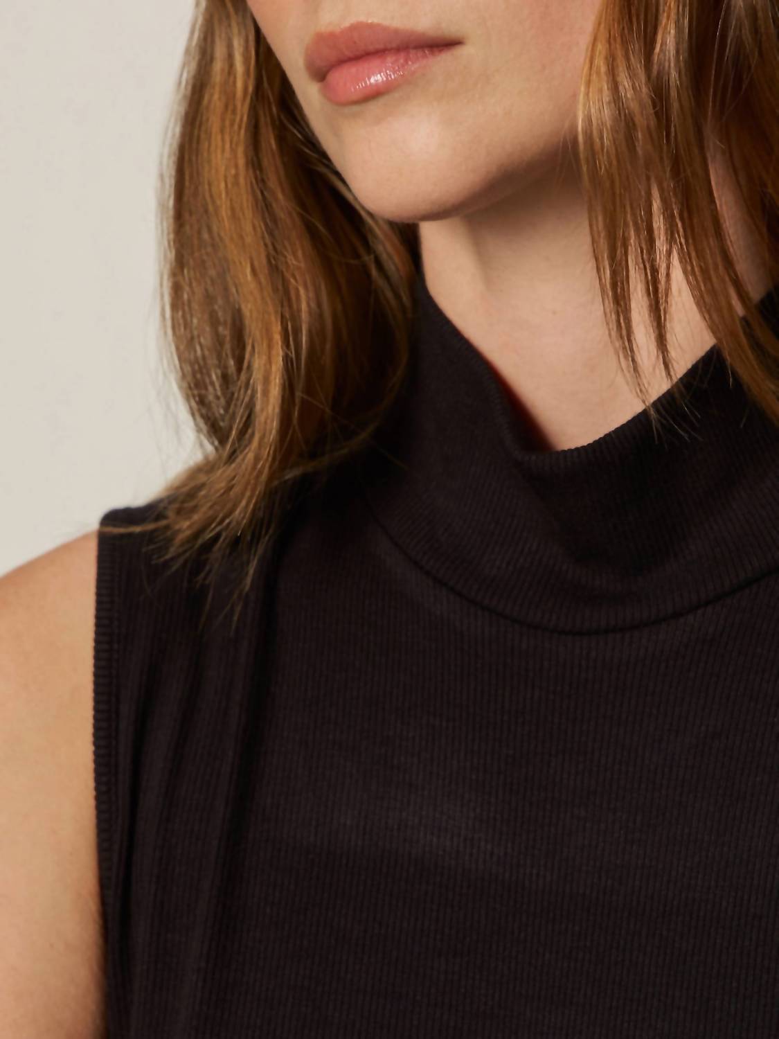 Sanctuary Essential Sleeveless Mock Neck Tank Top in black 1 - women's tank top - view 5