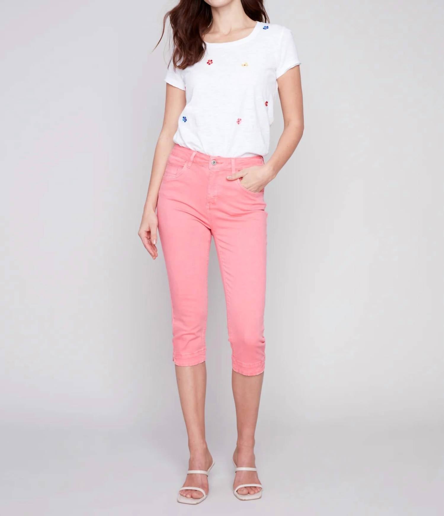 Charlie B - Twill Capri Pant