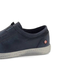 Softinos Women's Ini Soft Smooth Slipper in denim - women's shoe - detail view