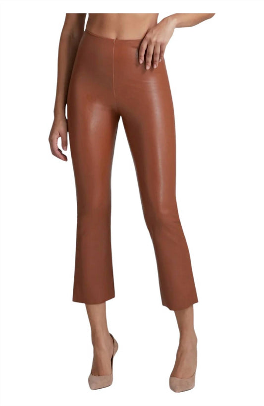 Commando - Faux Leather Crop Flare Leg Legging