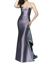 Blush Prom - Metallic Brocade Mermaid Gown