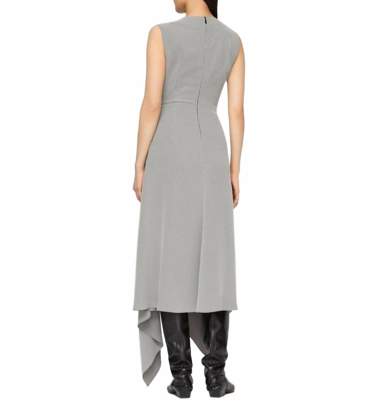 Lafayette 148 - Fluid Houndstooth Jacquard Midi Dress