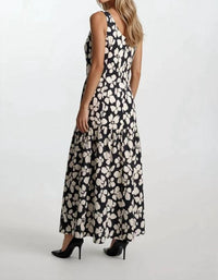 Doe And Rae - Bold Floral Drop Waist Maxi Dress