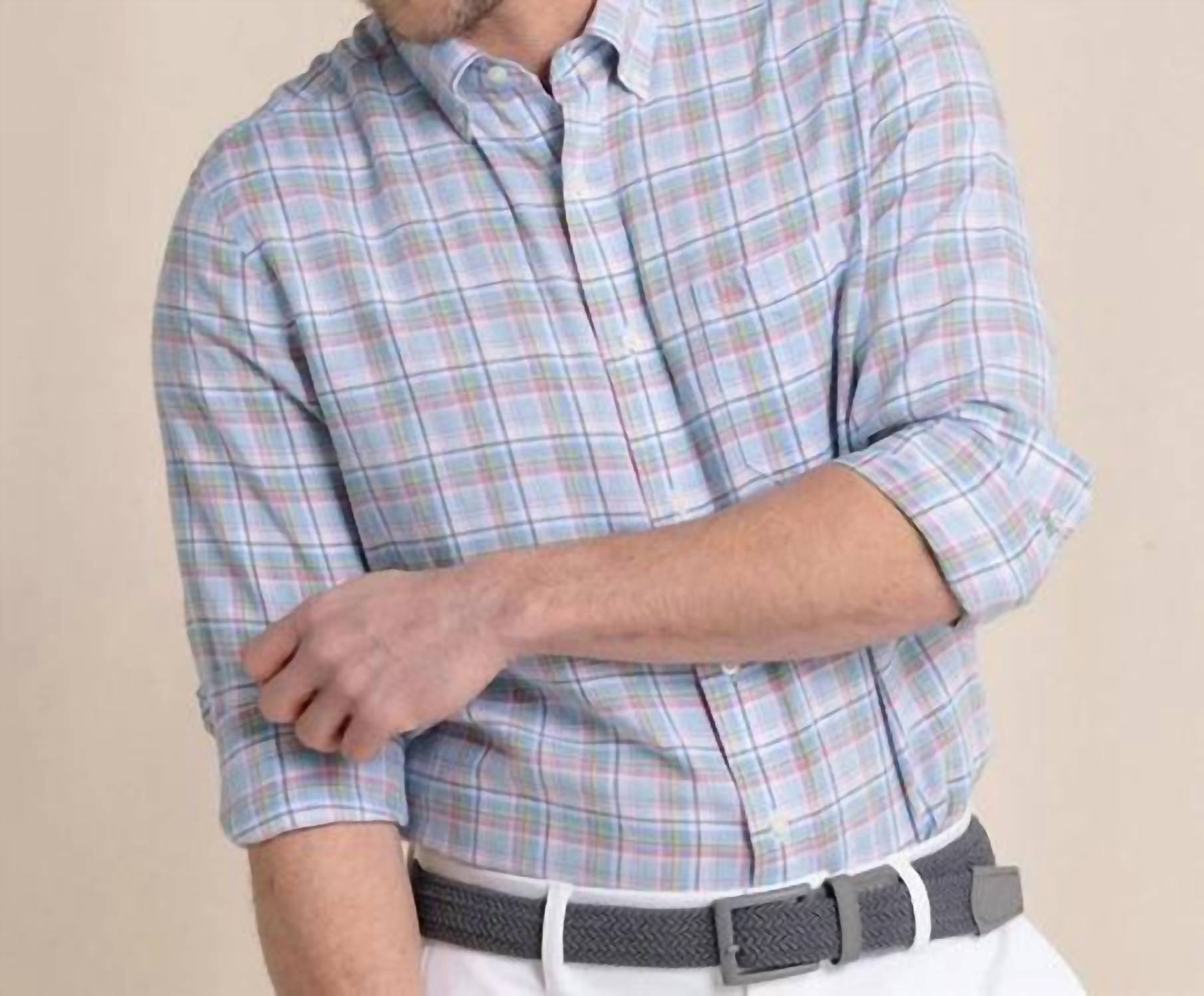 Southern Tide - Emerald Shores Plaid Headland Long Sleeve Sport Shirt