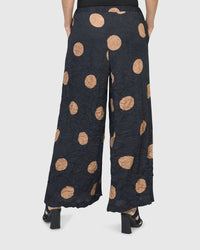 ALEMBIKA Doppio Wide Leg Pants in circles - women's pants - alternate view
