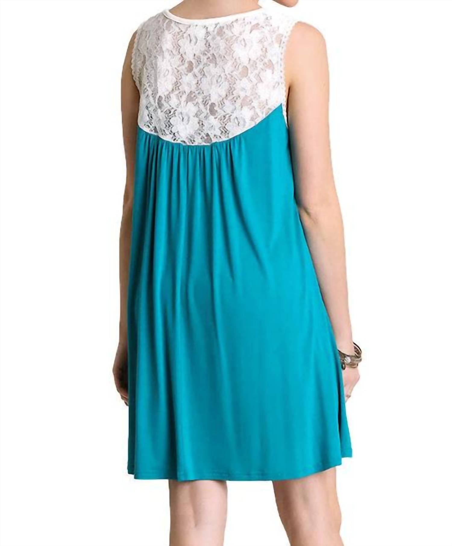 Umgee - Lace Up Tassel Tie Dress