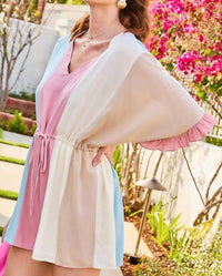 Main Strip - Rosey Day Colorblock Romper
