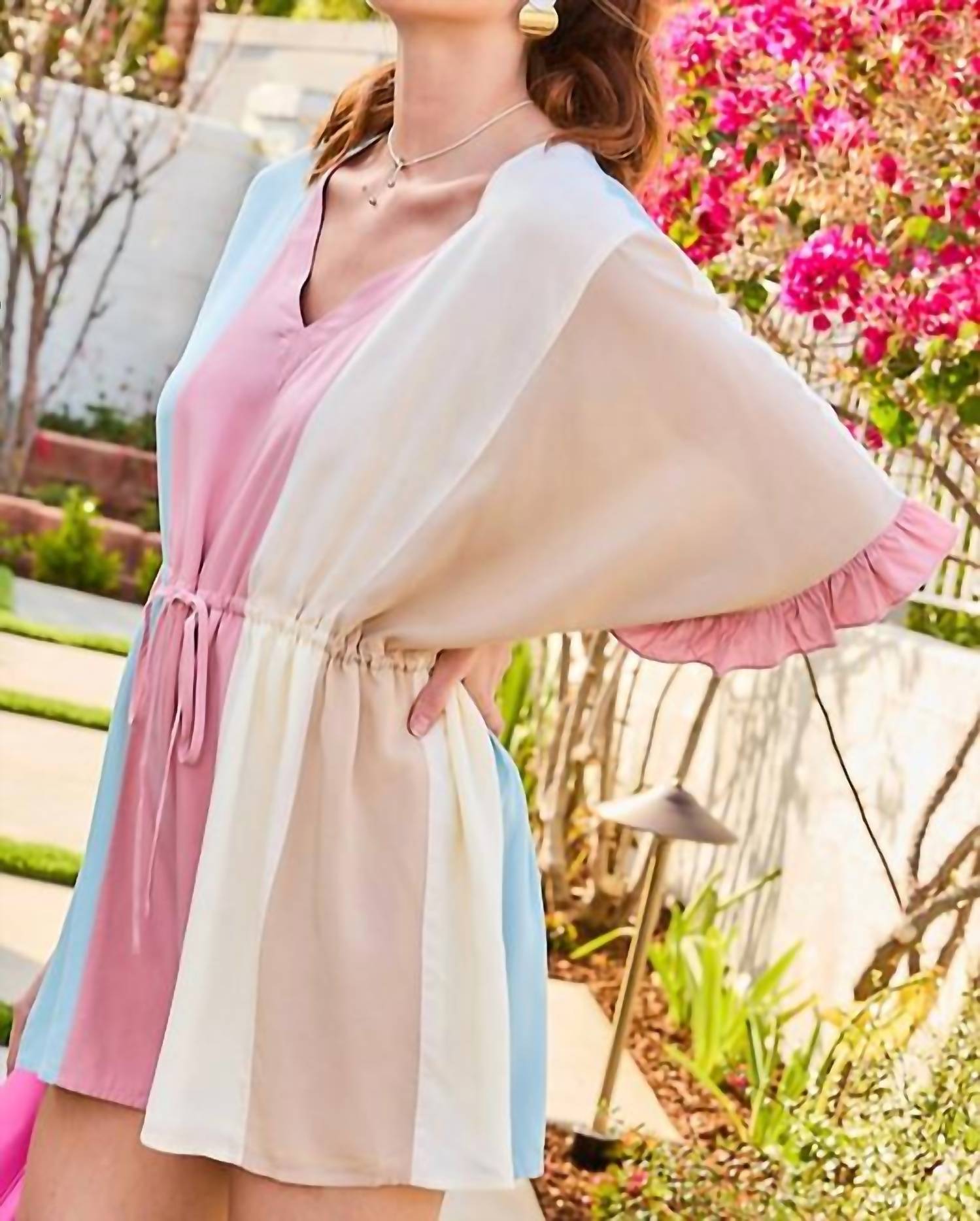 Main Strip - Rosey Day Colorblock Romper
