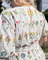 EMILY LOVELOCK Women's Christina Embroidered Dress in white multi - women's dress - alternate view