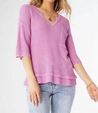 Coco + Carmen - Mavis V-neck Elbow Sleeve Top