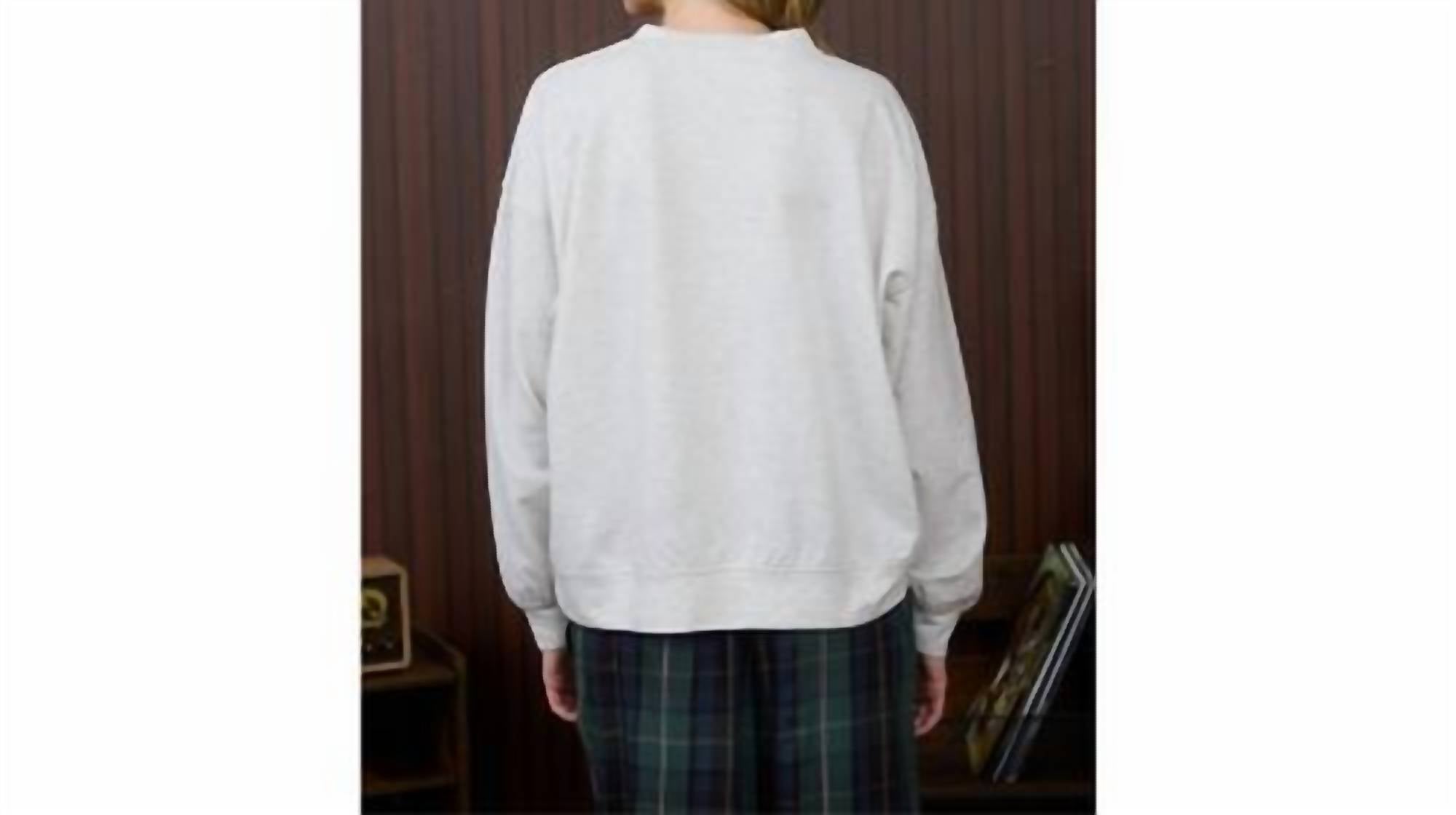 Blu Pepper - Teddy Embroidered Pullover Sweatshirt