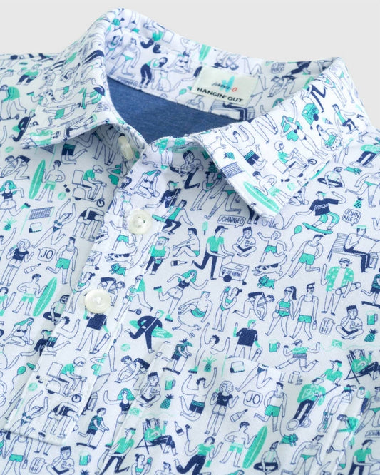 Johnnie-O - Boys Hangin' Out Printed Dundee Junior Original Polo Shirt