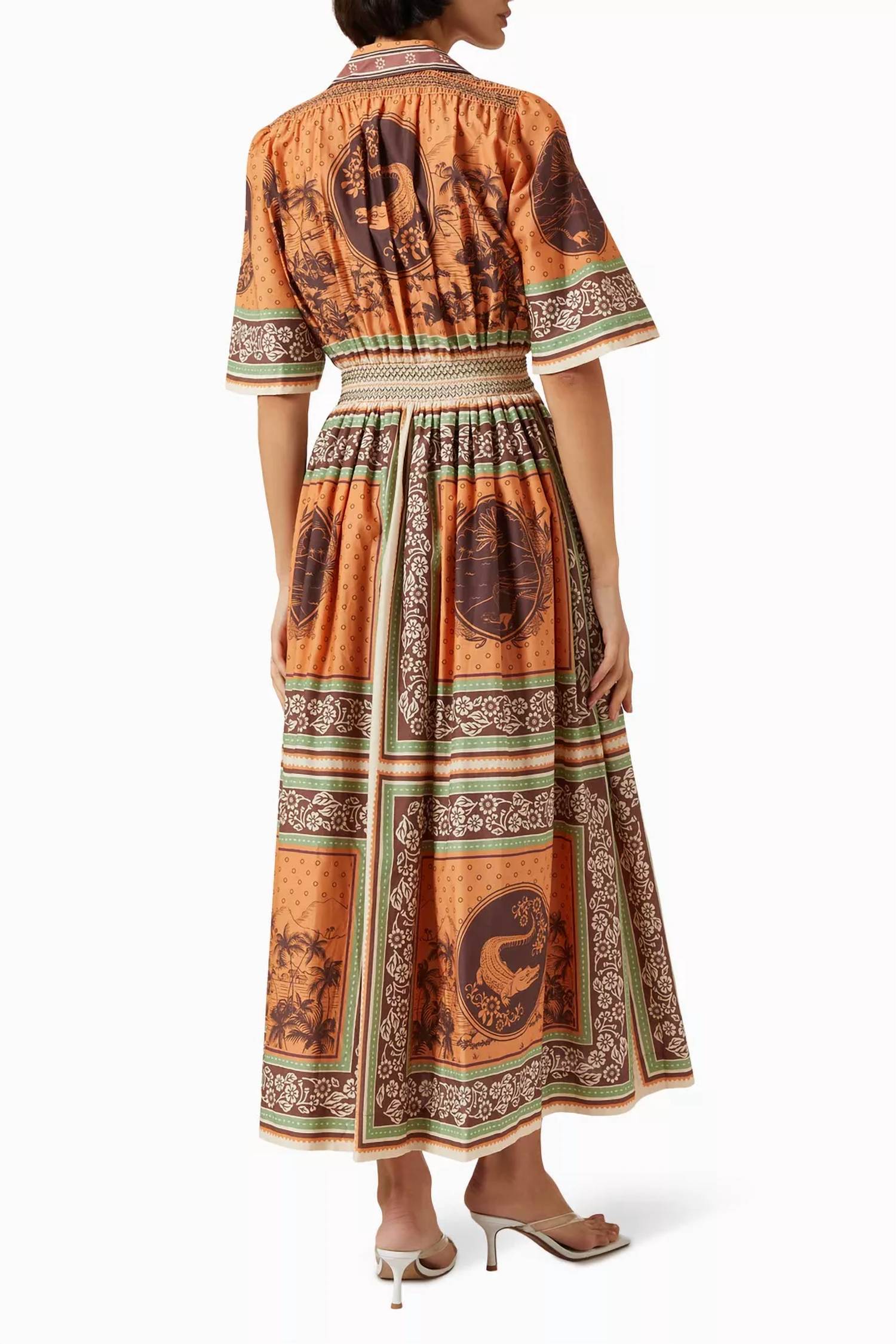 Alemais - Alberta Smocked Shirtdress