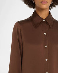 Rails Abbey Frayed Shirt in espresso - women's blouse - view 5
