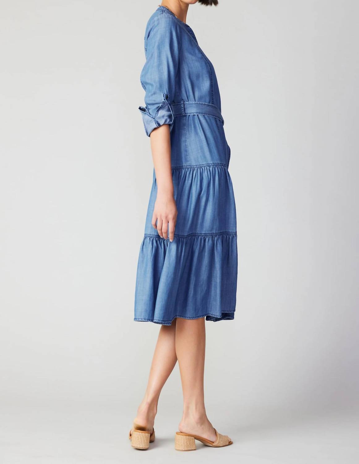 Current Air - Chambray Buttondown Dress