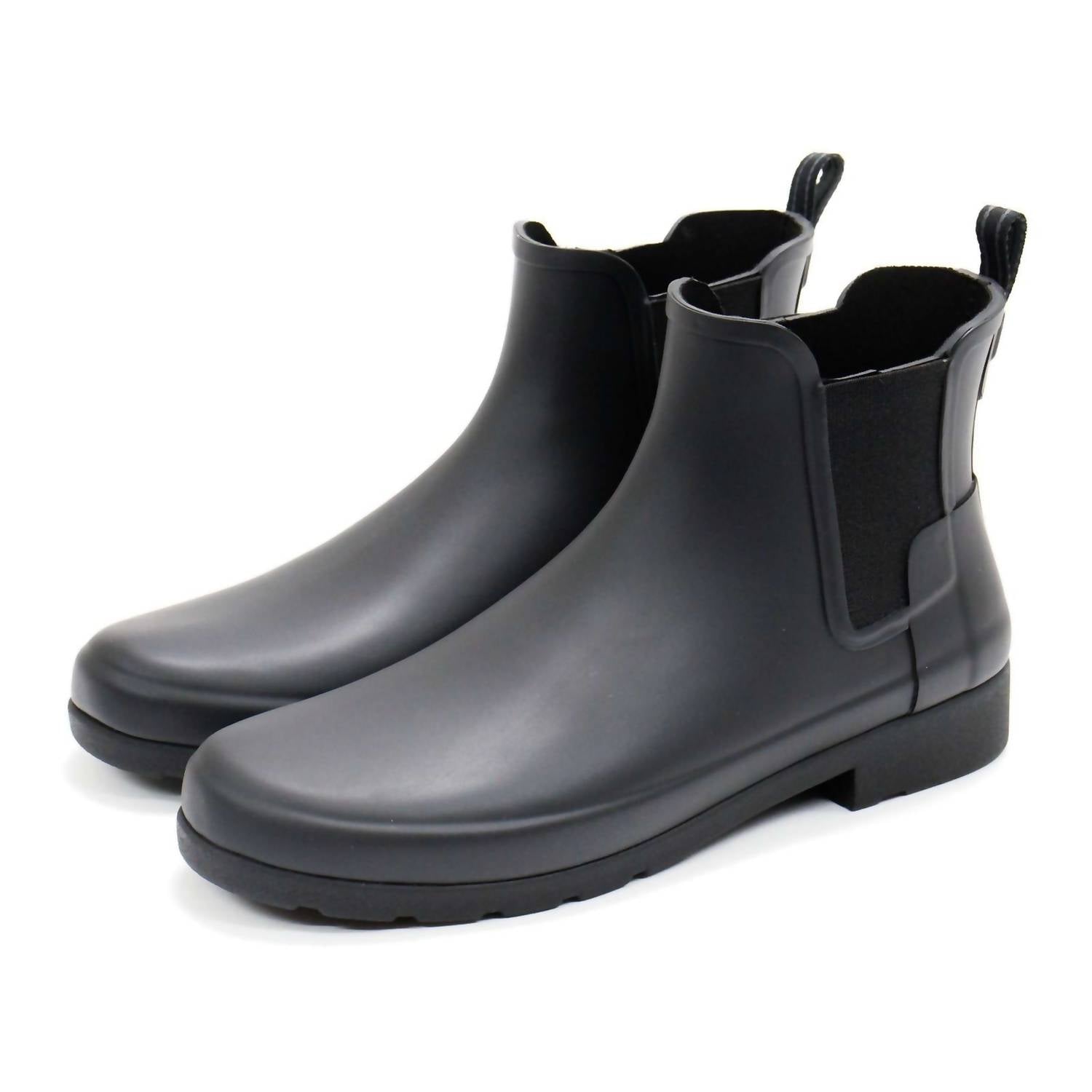 HUNTER Women's Original Refined Chelsea Rain Boots in black - women's shoe